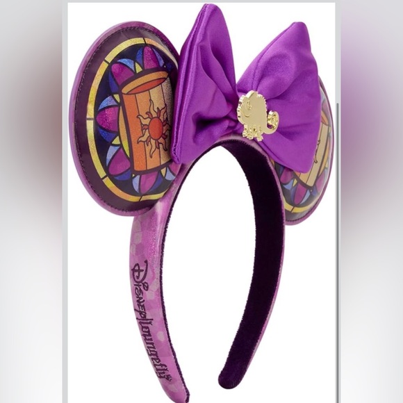 Loungefly Disney Princess Stained Glass Rapunzel Tangled Backpack and Ears NWT - Picture 3 of 10